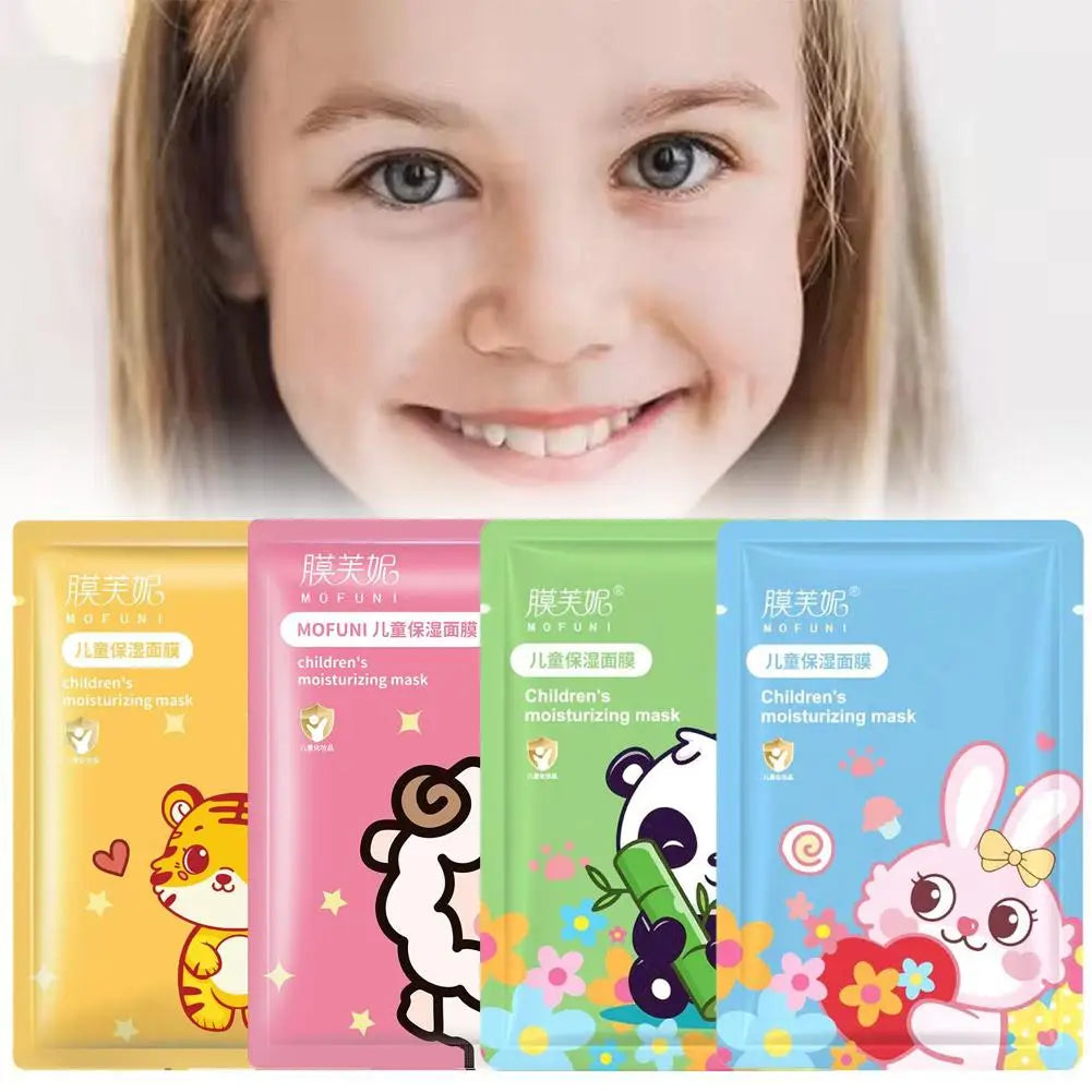 1/5PCS Children's Fruit Cartoon Mask Hydrating Moisturizing Gentle Nourishing Cartoon Animal Face Mask Stickers For Kids