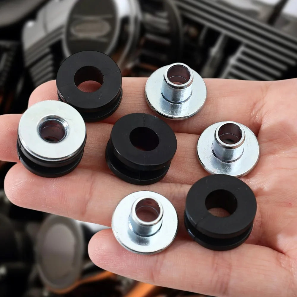 Motorcycle Rubber Grommet Kit Fairing Bolt Cushion Washer Steel Bushing Spacer for Honda Suzuki ATV Accessories M6/M10