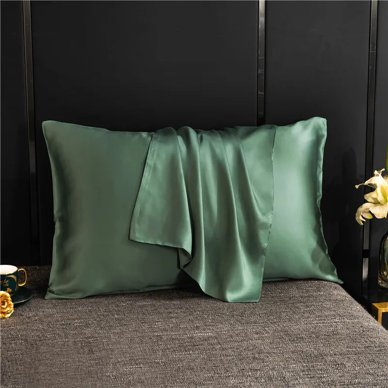 Natural Mulberry Silk Pillowcase Solid Color Envelope Pillow Case Bedding Sleeping Pillow Cover 50X70 Pillow Case Cover