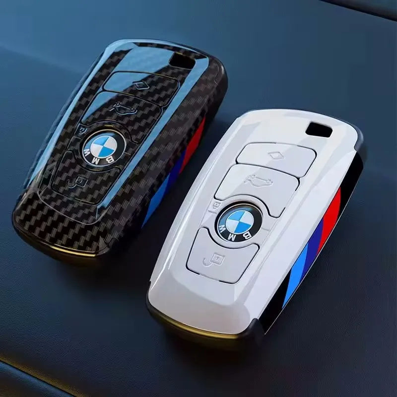 Carbon Sporty ABS Car Key Cover Case Holder Shell Bag For F30 F20 M3 M5 F10 F18 F22 F01 X3 X4 F06 F02 Keychain Accessories