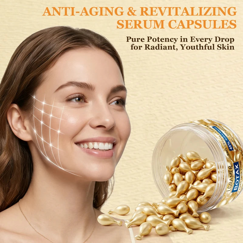 Vitamin E Serum Capsules,Single-Use Essence Capsules,Hydrating and Moisturizing Facial Skin 30/60/120 Capsules/Bottle - 1 Bottle