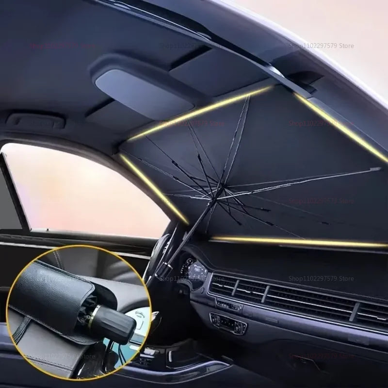 Portable Car Sunshade Inside Front Windshield UV Sun Protector Insulation Sun Block UV Protectant Dash Cover