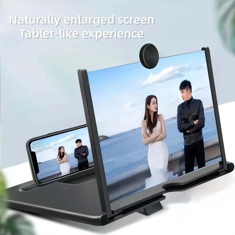 12"Mobile Phone Magnifier Ultra-HD Screen for Easy TV Viewing Orientation for Landscape Use Eye Protection Full-Screen