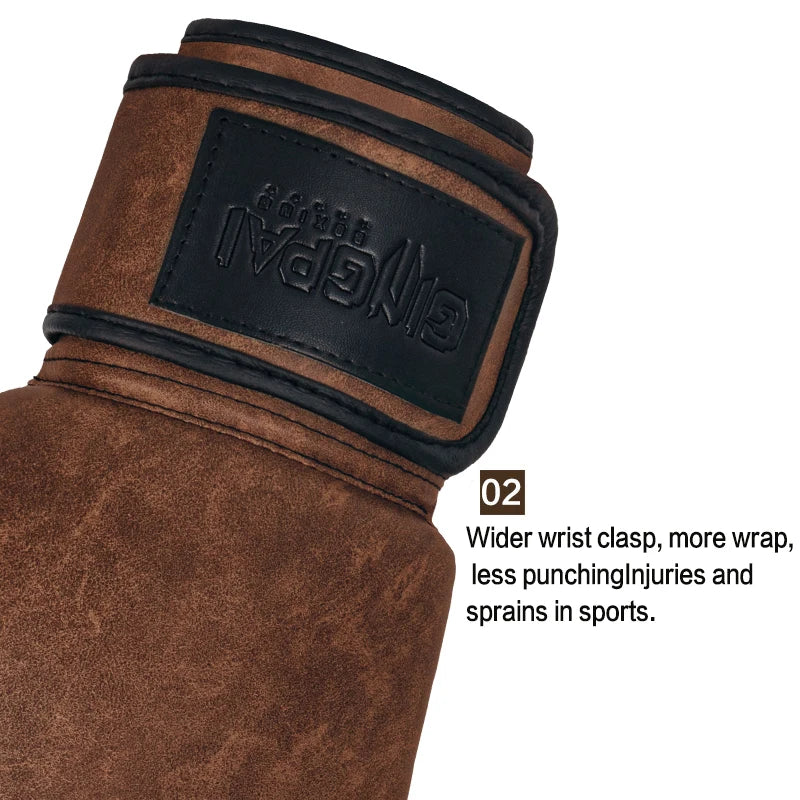 Classic Vintage Boxing Gloves Adult Kids Women/Men Boxing Glove MMA Muay Thai Boxe De Luva Mitts Sanda GYM Equipment 6 8 10 12OZ