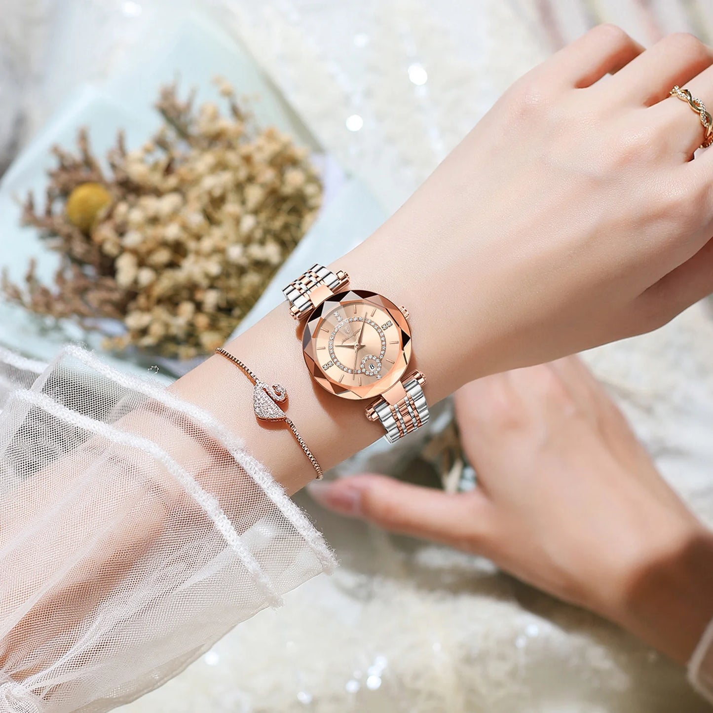 POEDAGAR Luxury Brand Women's Watches Waterproof Stainless Steel Date Ladies Wristwatch Fashion Elegant Quartz Woman Watch Reloj