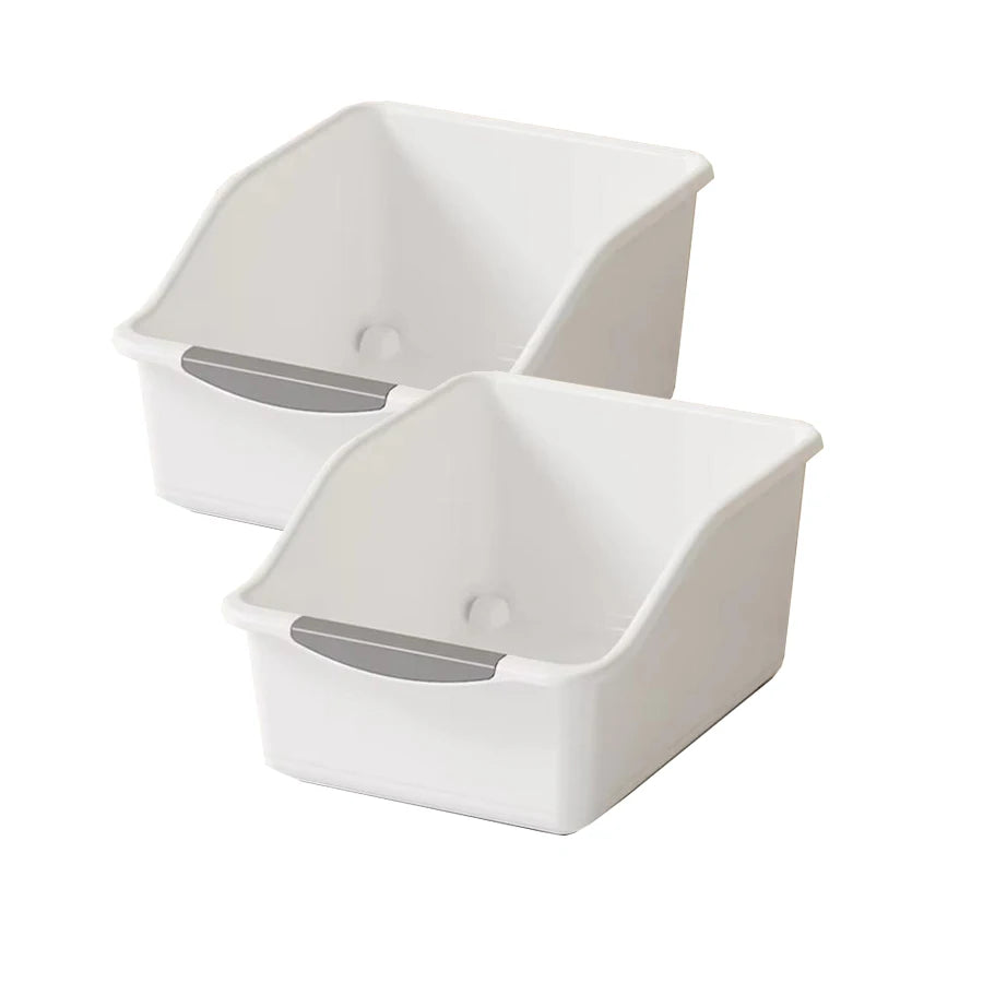 2/3pcs Plastic Under Sink Organizer with Wheels, Bottle Organization Bins Kitchen Cabinet Organizers Plastic Basket for Under
