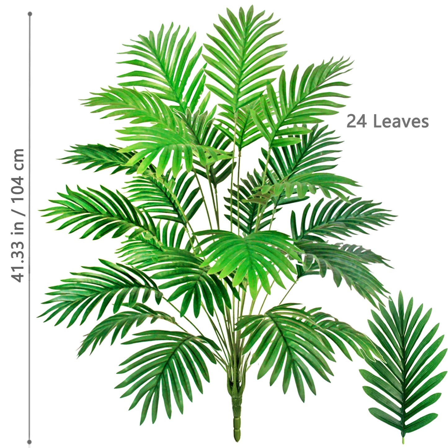 52-145cm  Artificial Palm Tree Tropical Fake Plant Green Plastic Palm Leaf Branches Suitable for Home Garden Decoration