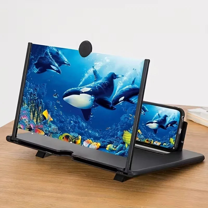 1pc Phone Screen Amplifier | HD Portable Movie Viewer with Drawer Storage for Videos & Games