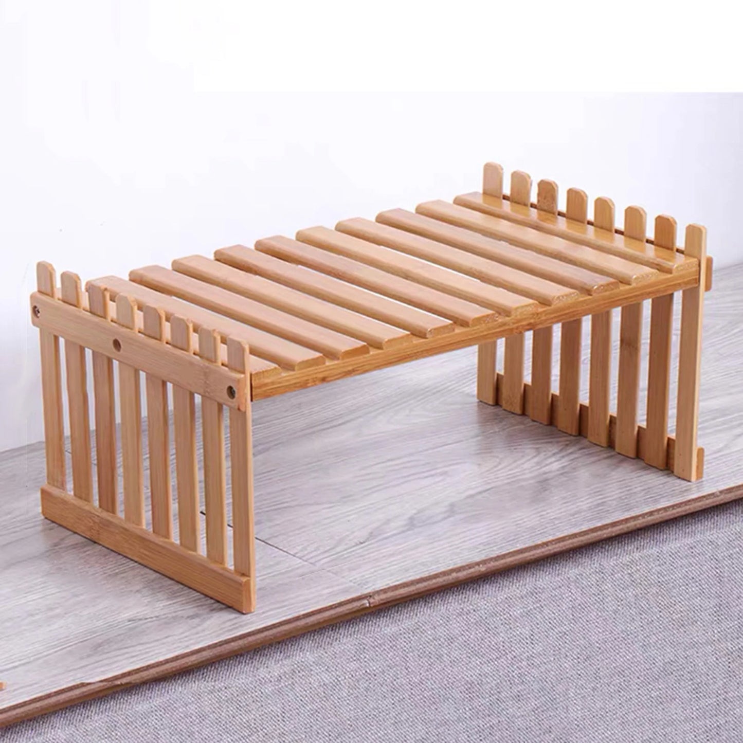 Flower Shelf Wooden Tabletop Plant Support Stand Simple Flower Pot Display Rack for Home Patio Lawn Garden Planter Holder
