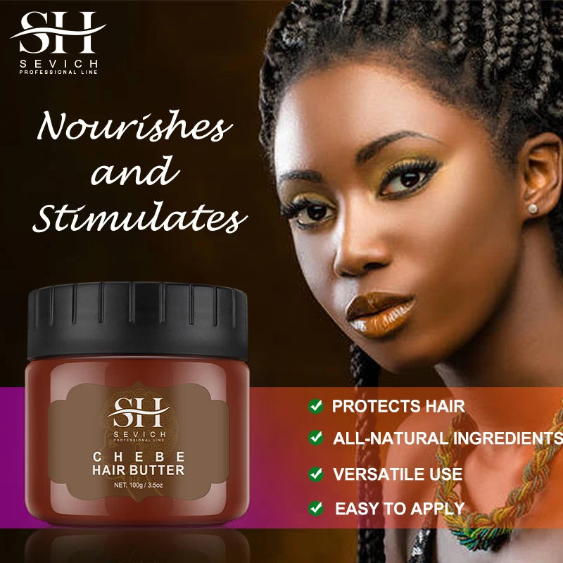 Africa Crazy Chebe Hair Butter Traction Alopecia Anti-break Hair Growth Products Moisturize Repair Dry Hair Mask Beauty Health