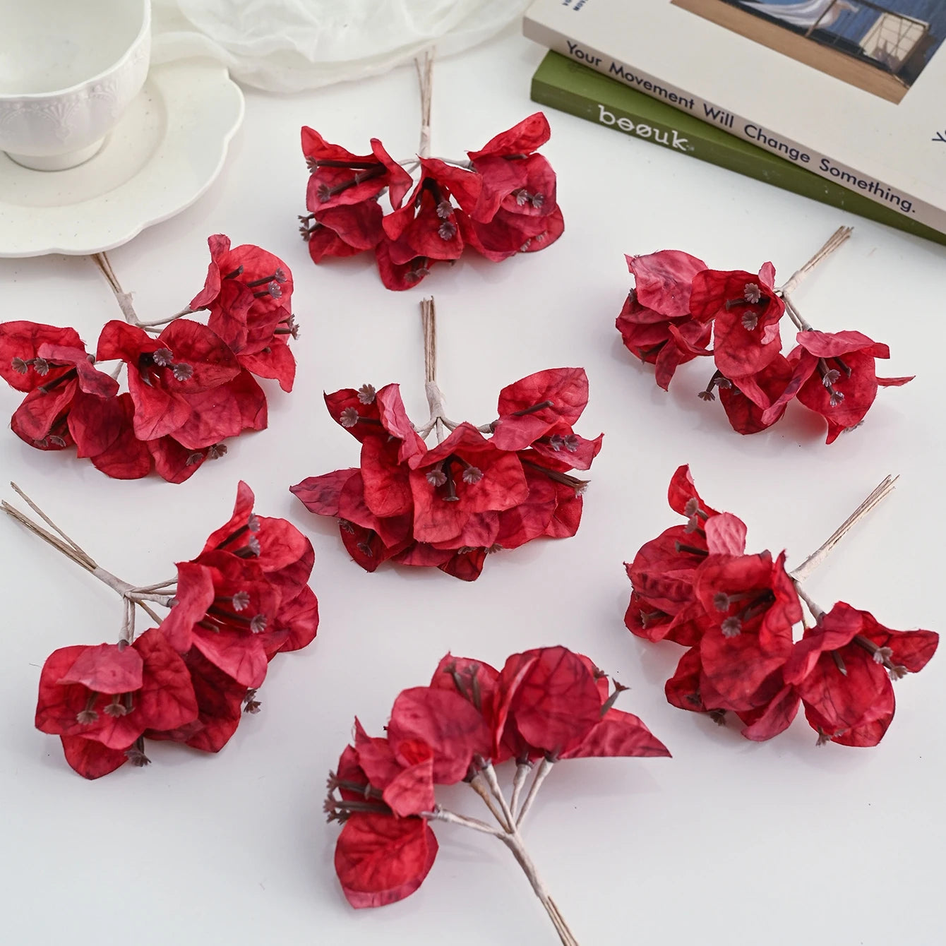 1/3 Pcs Autumn Artificial Bougainvillea Mini Bouquets Garden Christmas Tree Party Garlands Handmade Wedding DIY Decorative Gifts