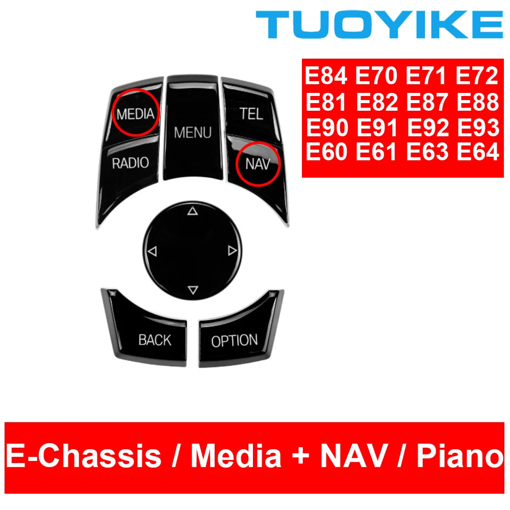 Car Interior Console CIC i-Drive Multimedia Control Button For BMW 1 3 5-Series X1 E84 X5 X6 E70 E71 E81 E82 E90 E91 E92 E60 E61