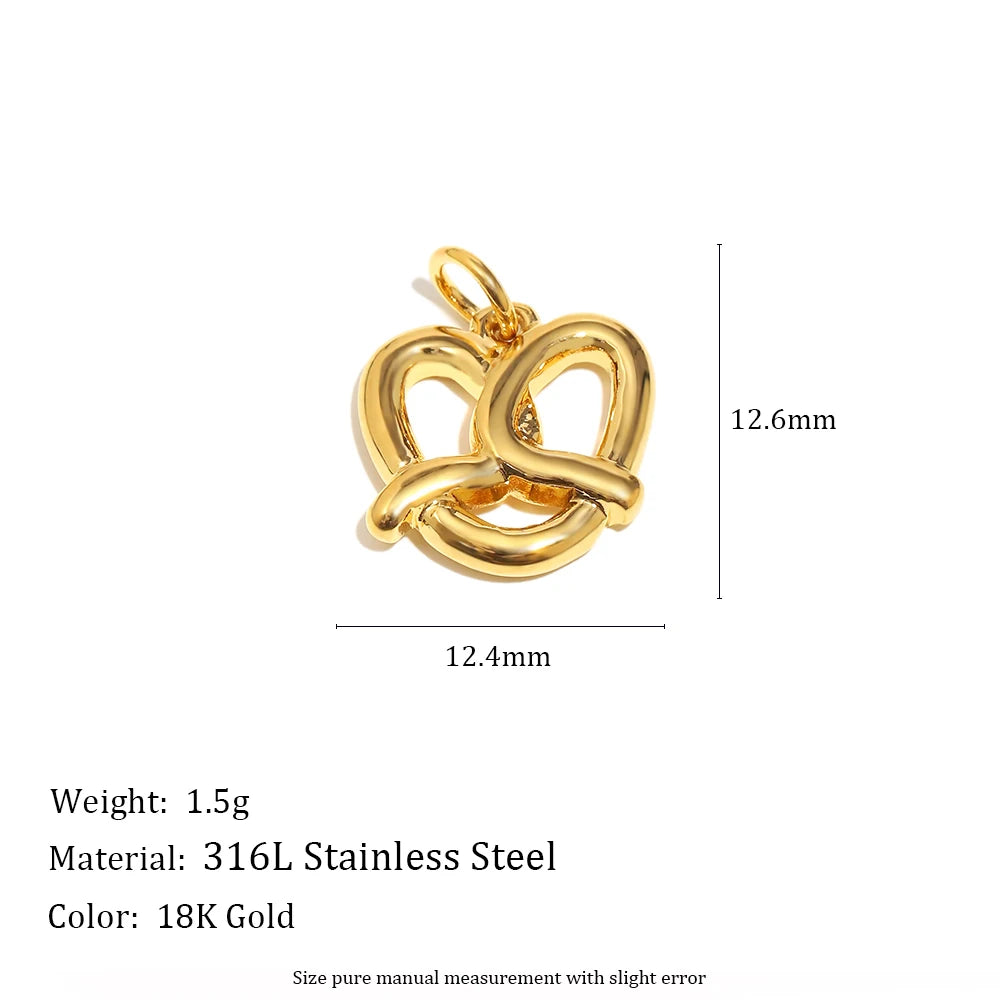 E.B.belle Summer Food Ice Cream Cake French Fries 18K Gold Plated Pendant Charms For Jewelry Making DIY Jewelry Accessories