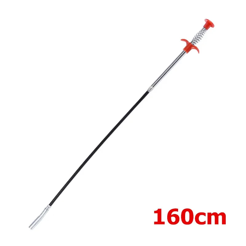 Flexible Grabber Claw Pick Up Reacher Tool Drain Clog Remove Tool Kitchen Bathroom Drain Snake Hair Remover Tool with 4 Claws