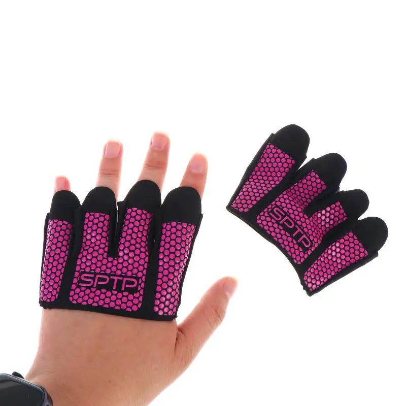 1Pair Gym Fitness Half Finger Gloves Men Women For Workout Glove Power Weight Lifting Bodybuilding Hand Protector