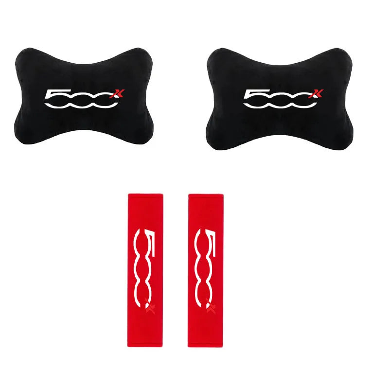 Car Headrest Neck Pillow Seat Belt Shoulder Protector for 500 500X Auto Accessories