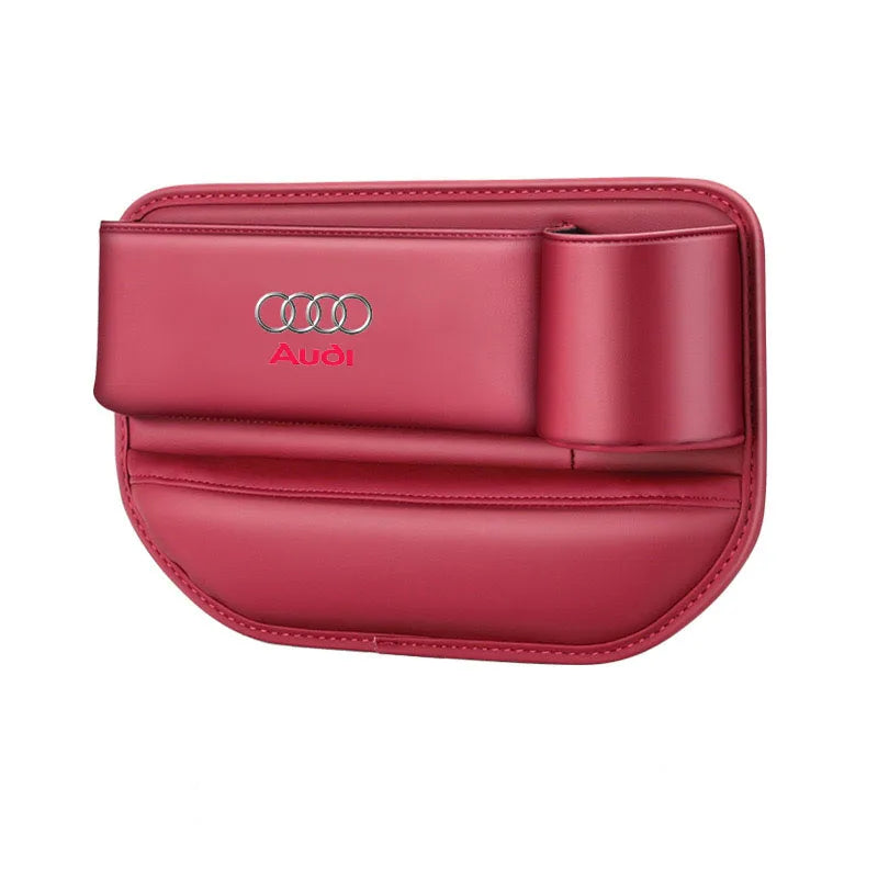 For Audi A3 A4 A5 A6 A7 A8 Q3 Q5 Q7 Q8 RS4 RS5 S3 S4 S5 TT Car Seat Crevice Storage Box Seat Gap Slot With Cup Holder Organizer