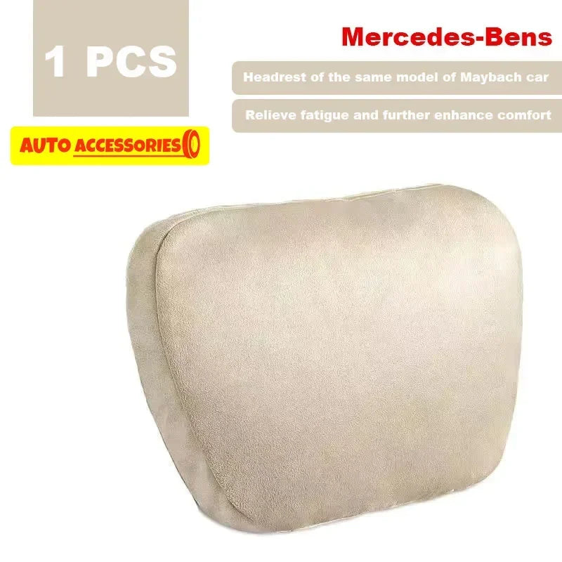 2PCS Car Headrest Neck Support Seat / Maybach Design S Class Soft Universal Adjustable Car Pillow Neck Rest Cushion High Quality