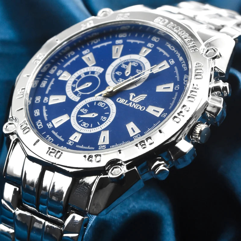 Fashion Stainless Steel Men's Watch Hodinky Top Brand Luxury Sports Clock Ceasuri Drop Shipping Relogio Masculino Large Dial