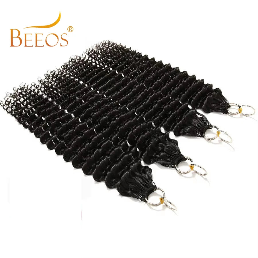 16-24in Crochet Human Hair Deep Wave Hair Extensions Crochet Hair Extensions Pre-Separated Crochet Human Hair Virgin For Woman