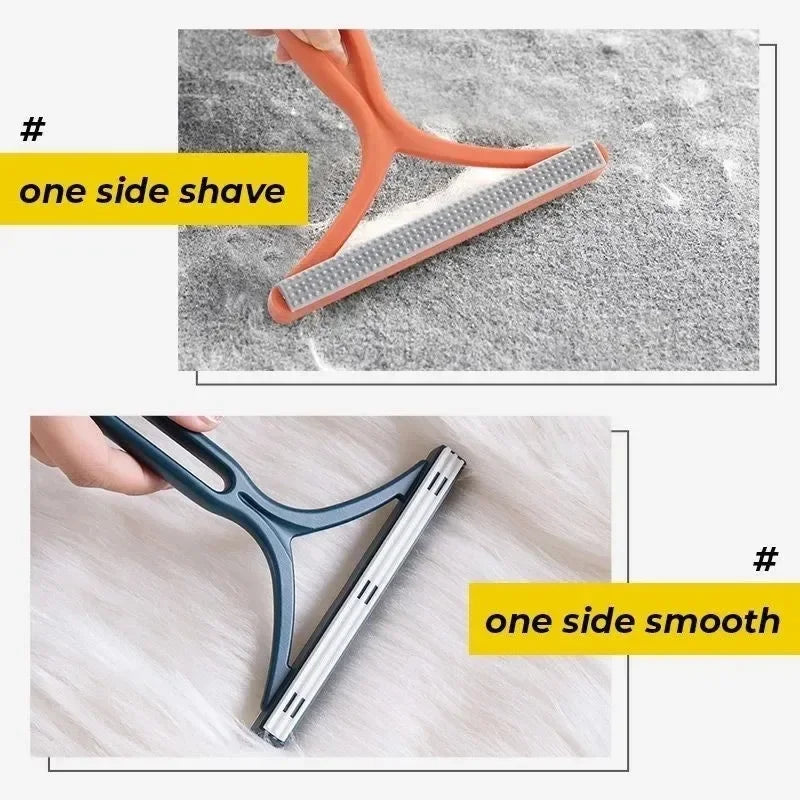 Double-Sided Portable Lint Remover for Pet Hair-Reusable Fabric Shaver for Clothes/Carpet/Car Seats, Fur Removal Tool Hair Brush