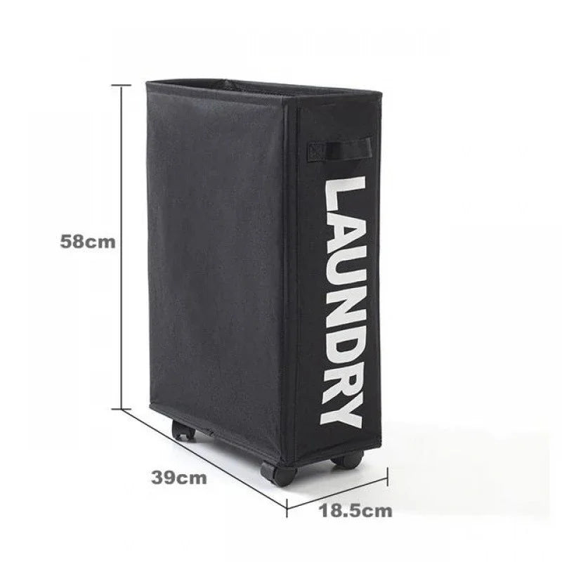 Laundry Baskets With Wheels Fitness Tool Storage Basket Foldable Yoga Mat Organizer Household Toy Clothing Storage Basket New