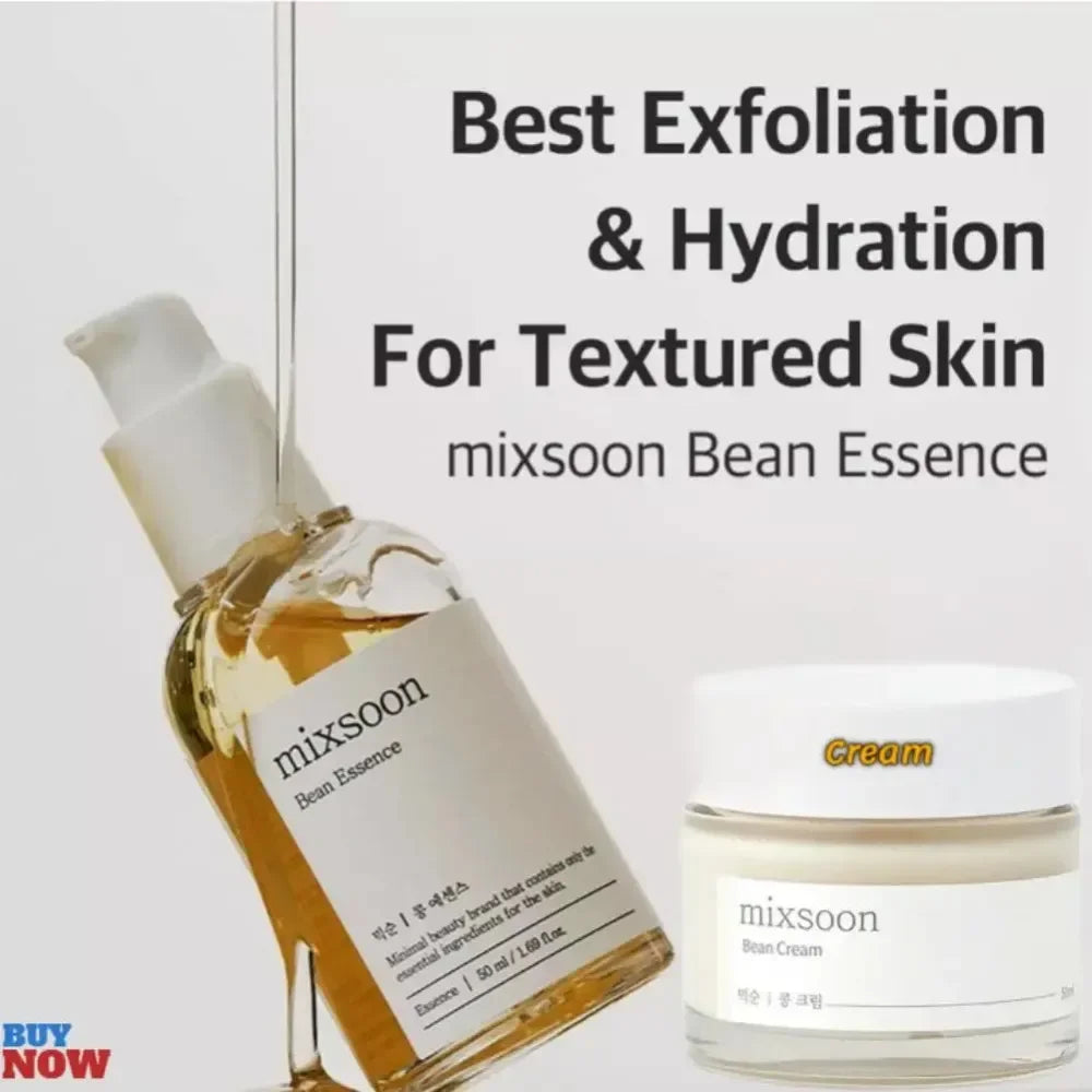 Mixsoon Bean Essence Cream Duo Set Hydrating Moisturizing Smoothing Glass Skin Care 50ml+50ml Korean Skincare
