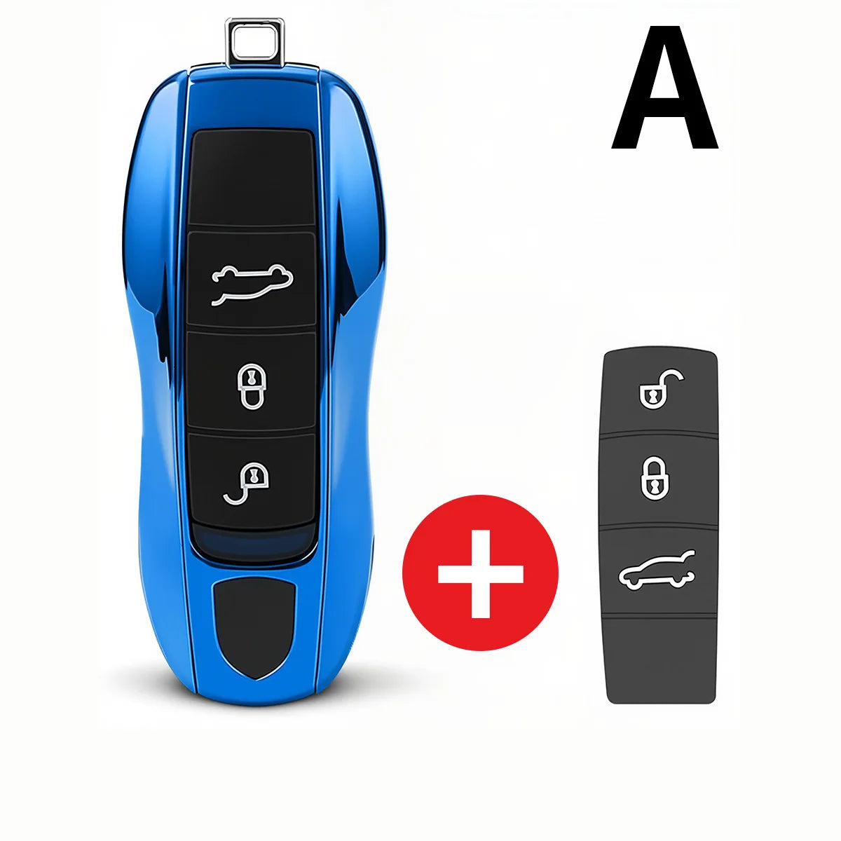 For Porsche Panamera Carrera Macan Boxster Cayman Cayenne Taycan 911 970 981 991 Car Smart Remote Key Case Fob Covers Set Shell