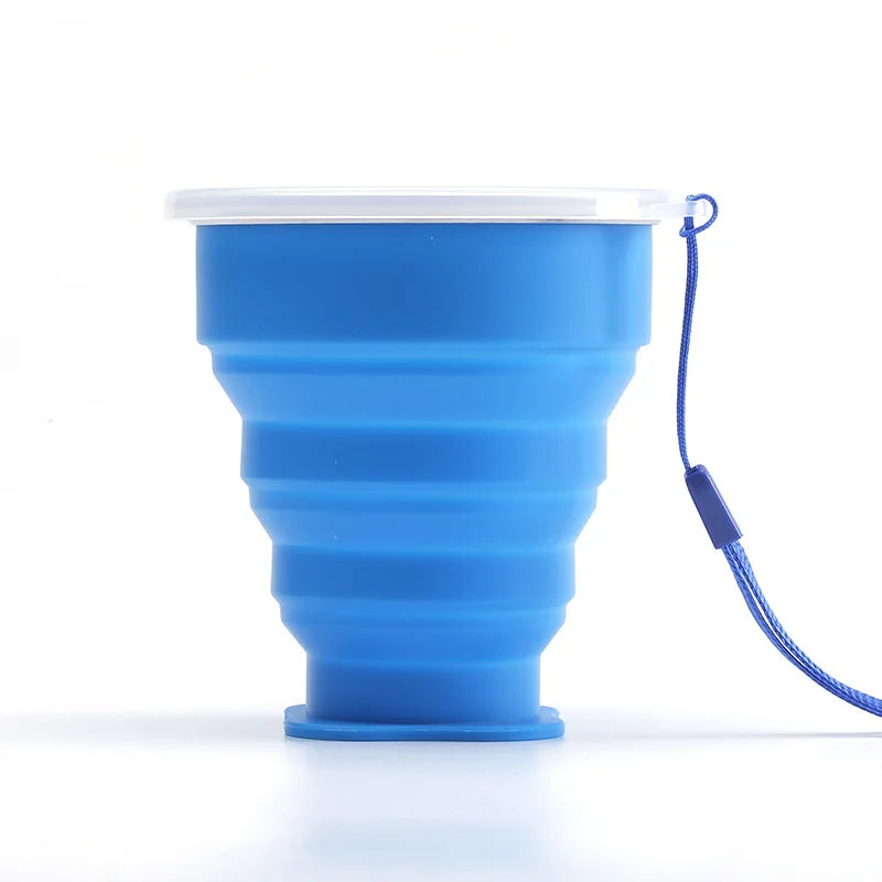 Folding Cups BPA FREE Food Grade Water Cup Travel Silicone Retractable Coloured Portable Outdoor Coffee Handcup