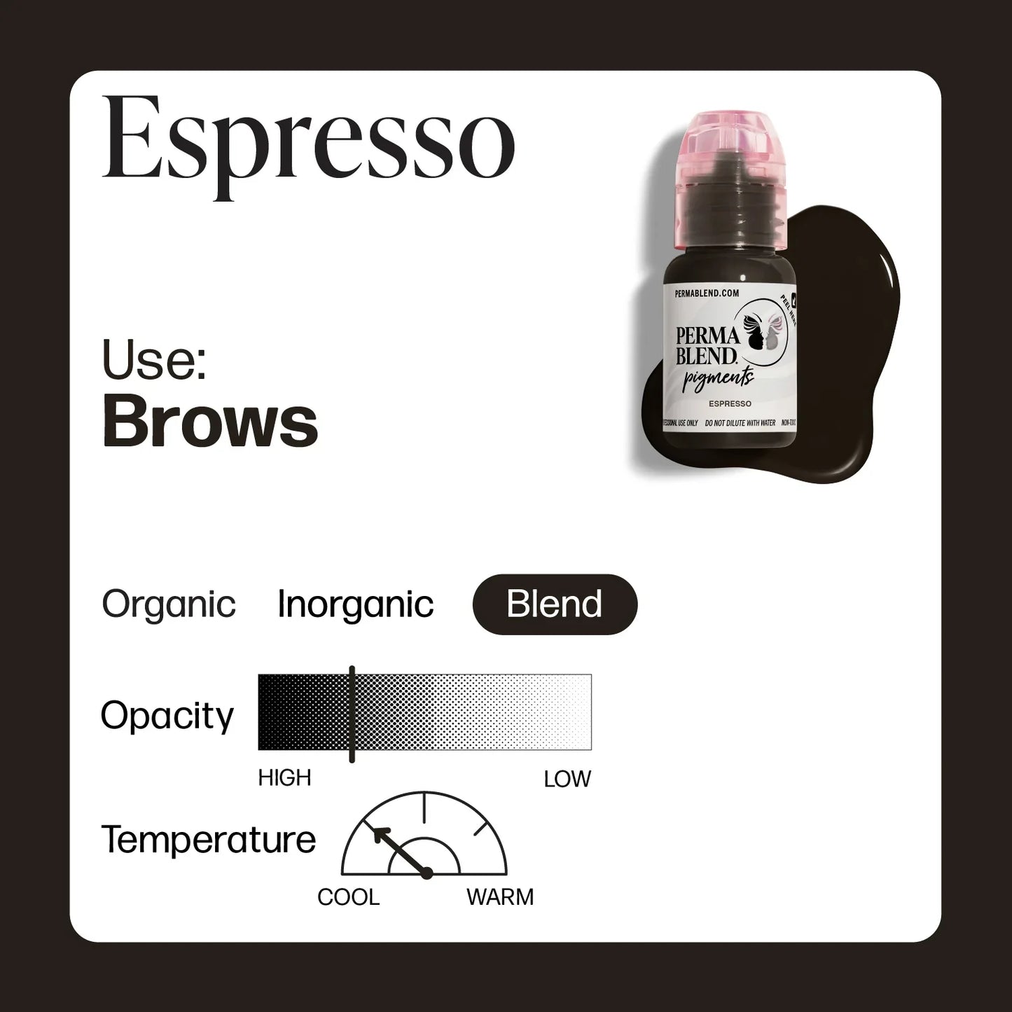15ML Permanent Makeup Pigment Microblading Supplies for Eyebrow Tattoo Eyeliner Permanent Makeup Professional Tattoo Ink 0.5oz