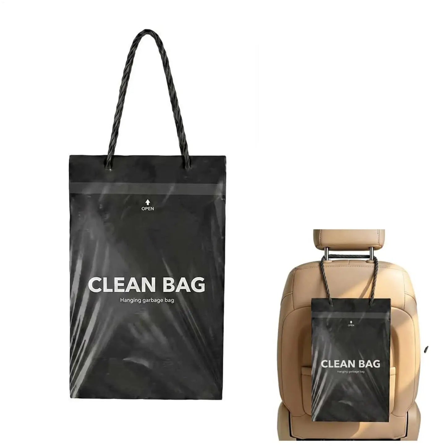 50Pcs Hanging Car Trash Bag Disposable  Car Hanging Trash Bag Portable Storage Case Portable Universal Vehicle Trash Bags