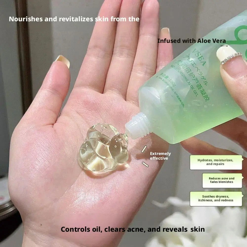 Moisturizing Aloe Gel For Face,Sensitive Skin Aloe Vera Watery Gel,99% Aloe Vera Gel Naturally Hydrating For Soothing Skincare