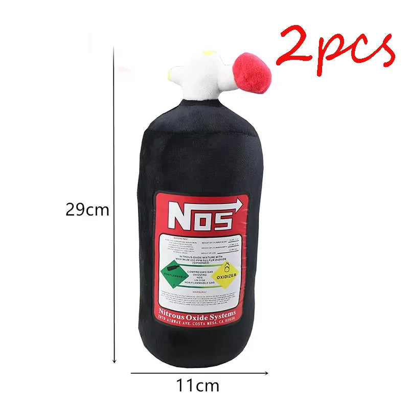 Car Seat Creative Headrest Neck Plush Pillows Car Nitrogen Cylinder Shape Neck Pillow Seat Cushion Waist Pillow Car Accessories