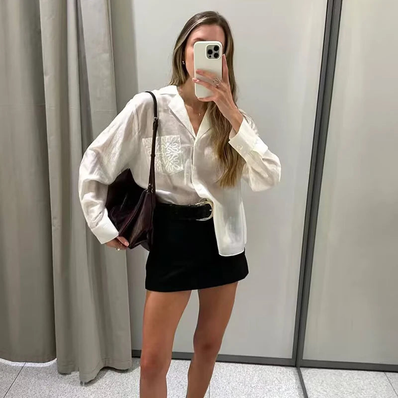 2026 New Women's Spring Shirts Fashion Loose Elegant Office Shirts Chic Street Comfort Youth Travel Holiday Shirt Tops