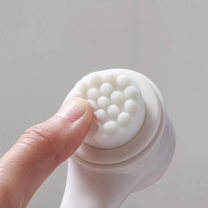 Wholesale 2/5/10PCS Double Side Facial Cleansing Brush Silicone & Soft Hair Manual Massage Facial Wash Brush Makeup Remove Tools