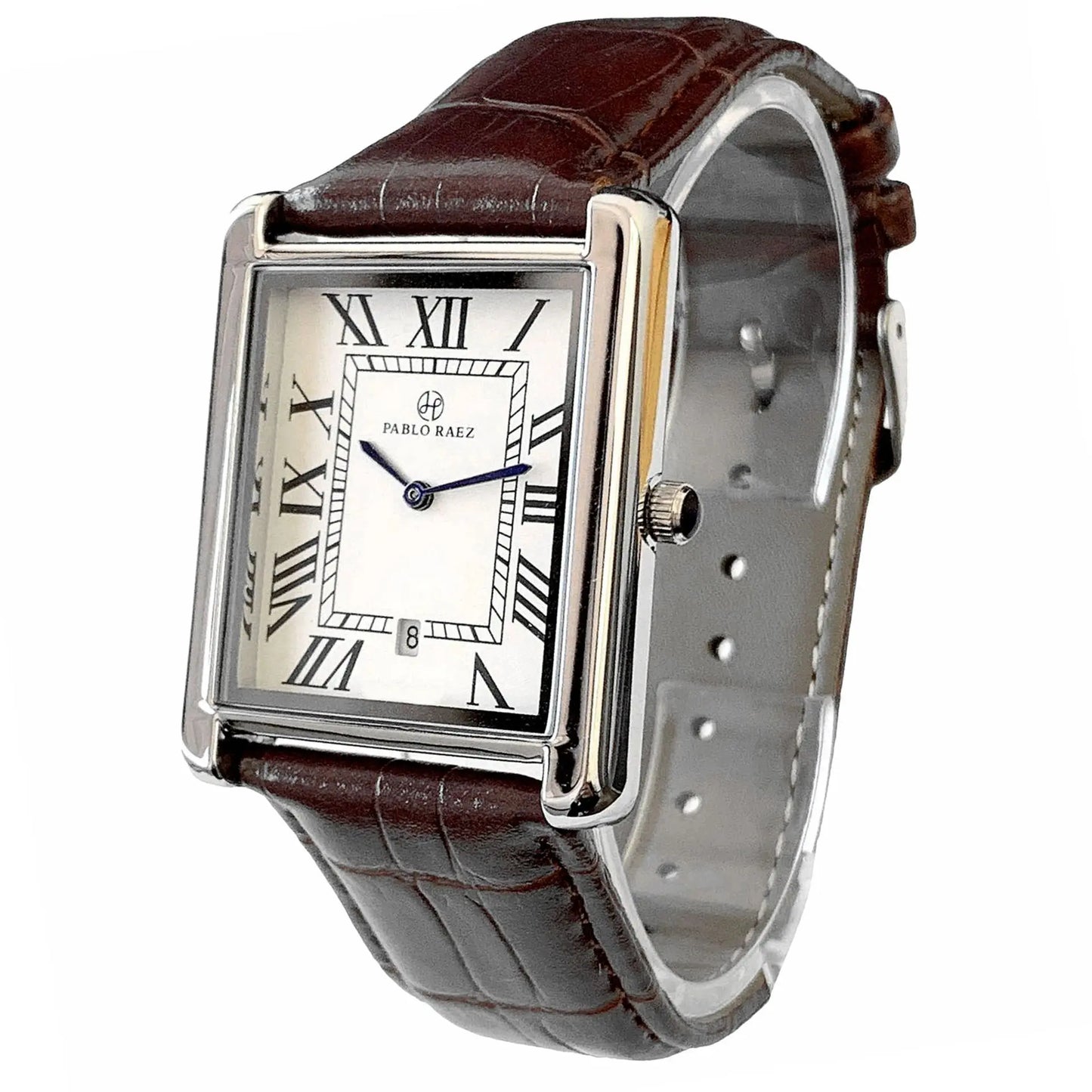 Men Watch Business Retro Classic Calendar Luxury Leather Waterproof Male Fashion Quartz Clock Watches with Box and Spare Battery