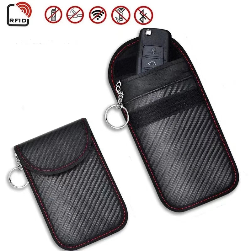 1Car Key Signal Shielding Box Faraday Cage Remote Control Package Keyless Rfid Shielding Package Car Accessories
