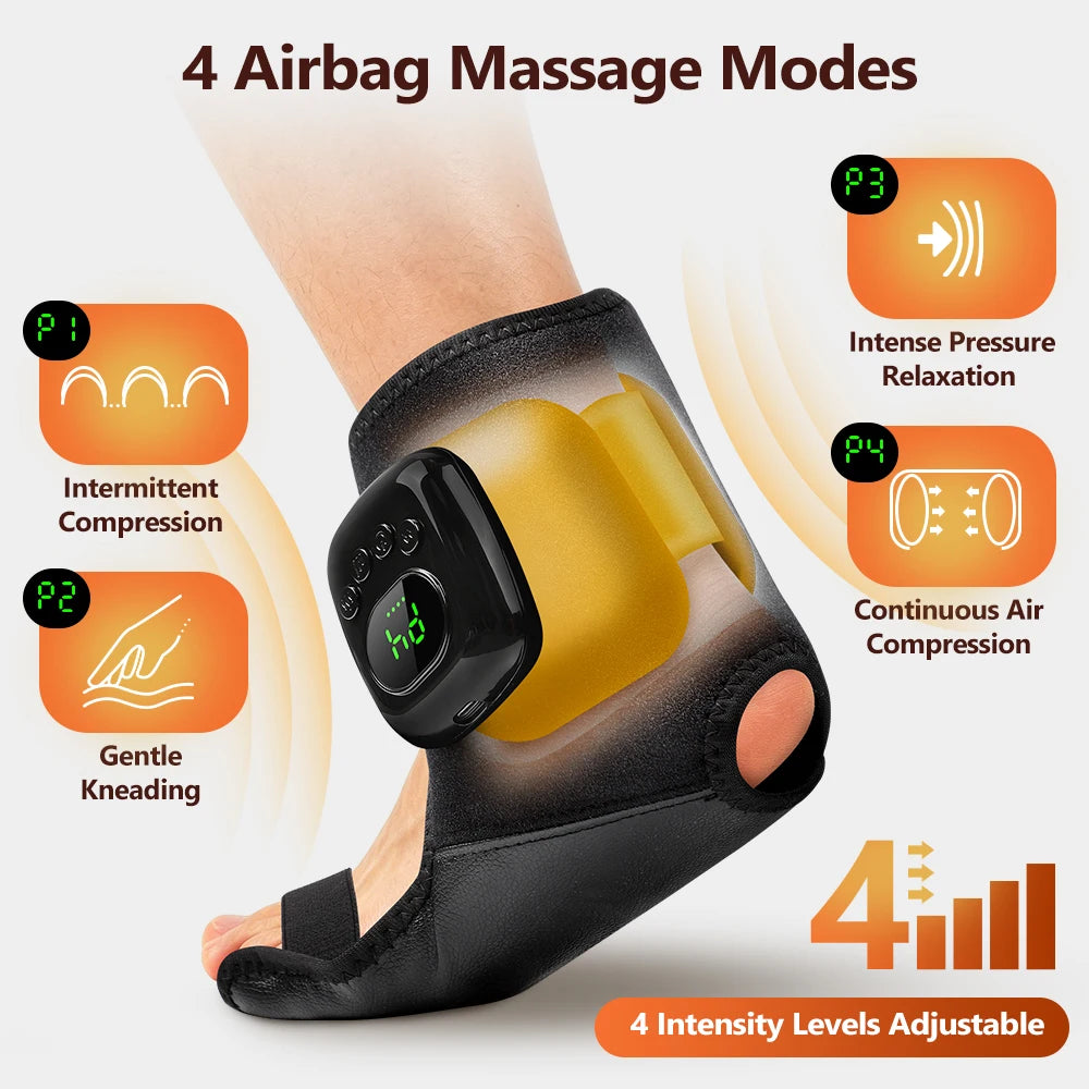 Wireless Air Pressure Ankle/Wrist Massager,Electric Heating Ankle Massage,Airbag Compression,Ankle Joint Sole Muscle Relax Care