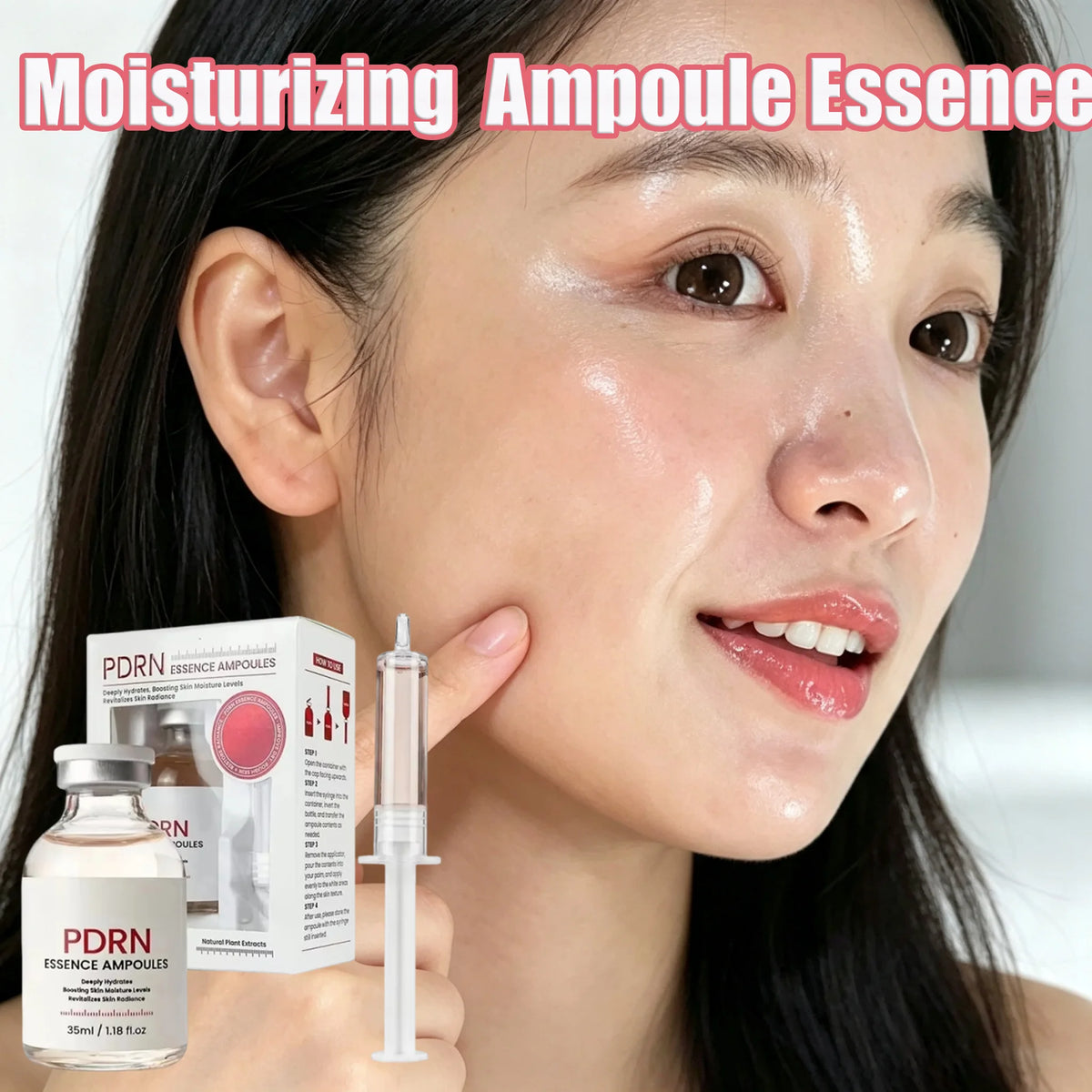 PDRN Collagen Peptide Ampoule Serum Revitalize Dull Skin Enhance Skin Glow Refine Surface Imperfections Moisturizing Repair Care