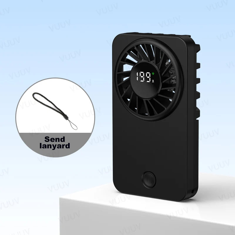 VUUV Portable Handheld Mini Fan 5 Speed Adjustable Type-C Rechargeable Fan Pocket Fan Outdoor
