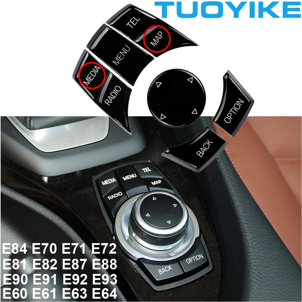 Car Interior Console CIC i-Drive Multimedia Control Button For BMW 1 3 5-Series X1 E84 X5 X6 E70 E71 E81 E82 E90 E91 E92 E60 E61