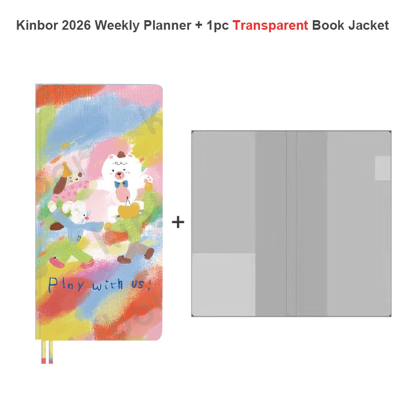 Newest Kinbor 2027 Notebook Agenda Weekly Planner 52g BaChuan Paper Pocket Journal Plan Book Travel Recording School Supplies