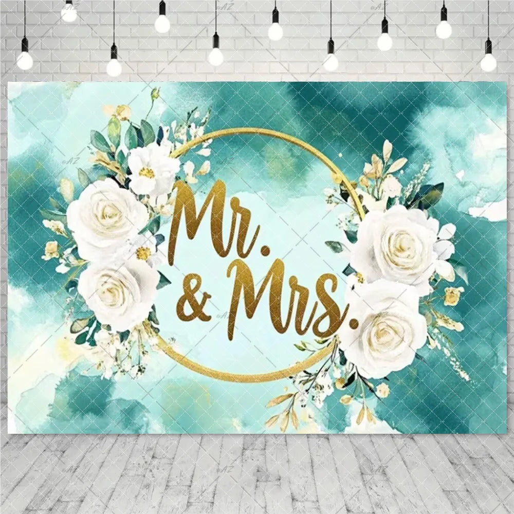 Wedding Party Decoration Photography Background Mr. and Ms. Flower Wall Wedding Ceremony Supplies Backdrop Exhibition Hall Props