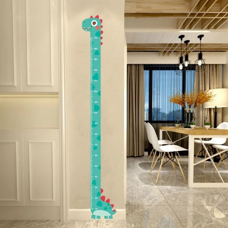 Children Growth Height Ruler Sticker To Measure And Record Kids Height With Unicorn Dinosaur Giraffe Cartoon Nursery Decor