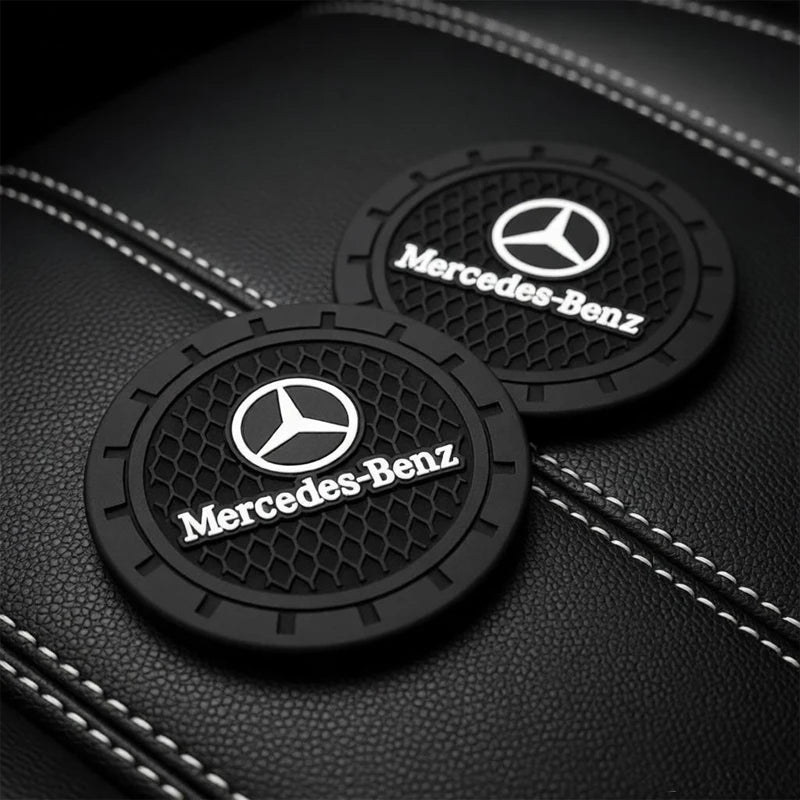 Car Cup Holder Coaster Non‑Slip Silicone Cup Pad Waterproof For Mercedes‑Benz AMG C E A S Class GLA GLC GLB W204 W205 W212 W213