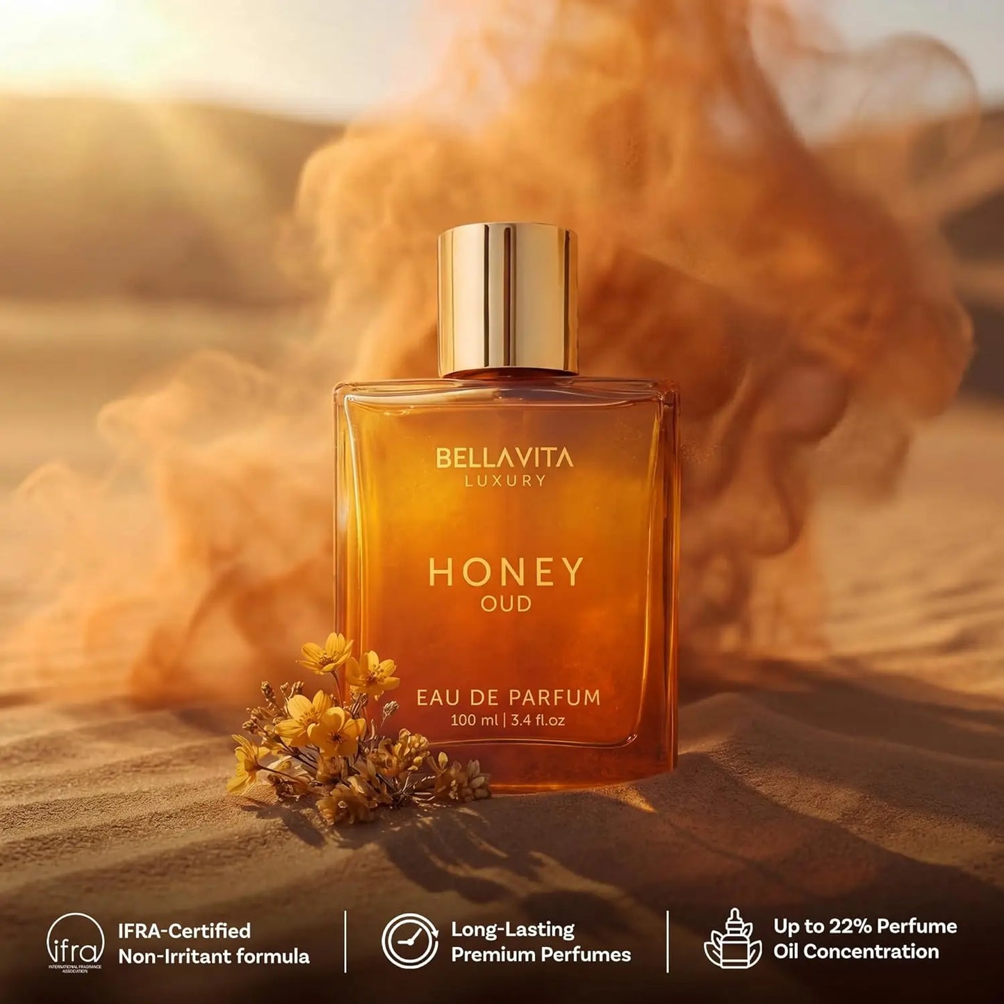 Bellavita Honey Oud & French Avenue Aether Extrait Eau De Parfum Set, Oriental Oud & Woody Aromatic Long Lasting Unisex Perfume Collection 100ml Each