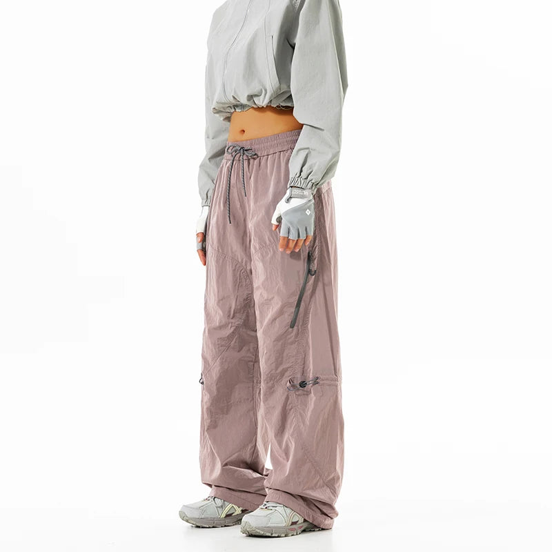 Urban Functional Workwear Fleece Pants For Men Women In Winter Loose Outdoor Hiking Mountaineering Casual Straight Trousers
