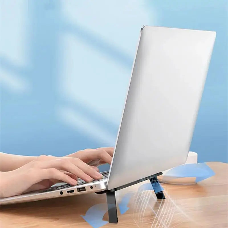 Portable Notebook Support Riser Cooling Bracket Self-Adhesive Invisible Foldable Laptop Stand For Macbook Lenovo Notebook Holder