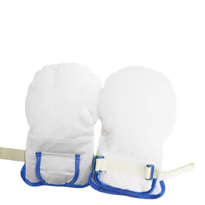 1Pair Double Security Mitts Breathable Comfort Medical Safety Mitts Glove for Patients Caregivers