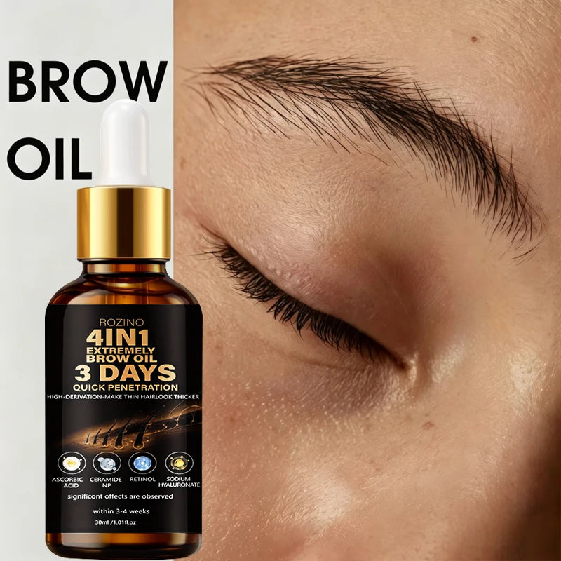 30ml Four-In-One Moisturizing Extreme Eyebrow and Eyelash Serum, Instantly Nourishes Eyebrows and Eyelashes, Making Them Longer and More Curled, Significantly Enhancing Thickness and Curl, Safe Multi-Effect Formula, Quickly A
